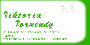 viktoria kormendy business card