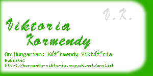 viktoria kormendy business card